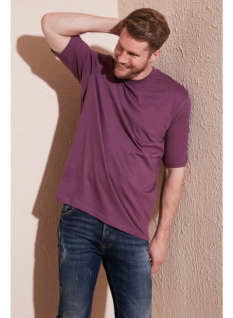 Buratti Cotton Oversize Crew Neck Basic T Shirt Men's T Shirt 5902365 - Image 2